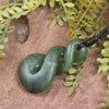 Twist or Pikorua carved from Hapopo Pounamu - NZ Greenstone