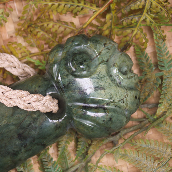 Kotiate carved from Kawakawa Pounamu - NZ Greenstone