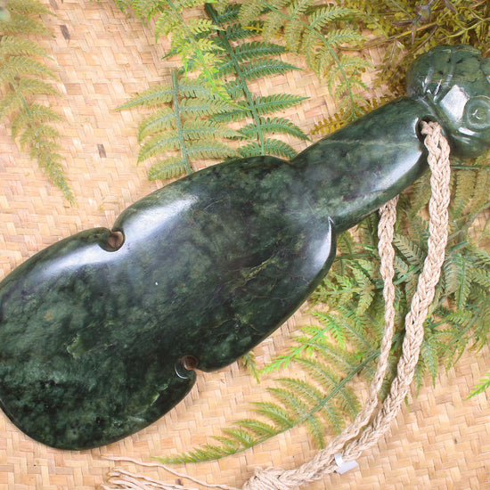 Kotiate carved from Kawakawa Pounamu - NZ Greenstone