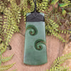 Hapopo Pounamu Toki with Koru - NZ Greenstone
