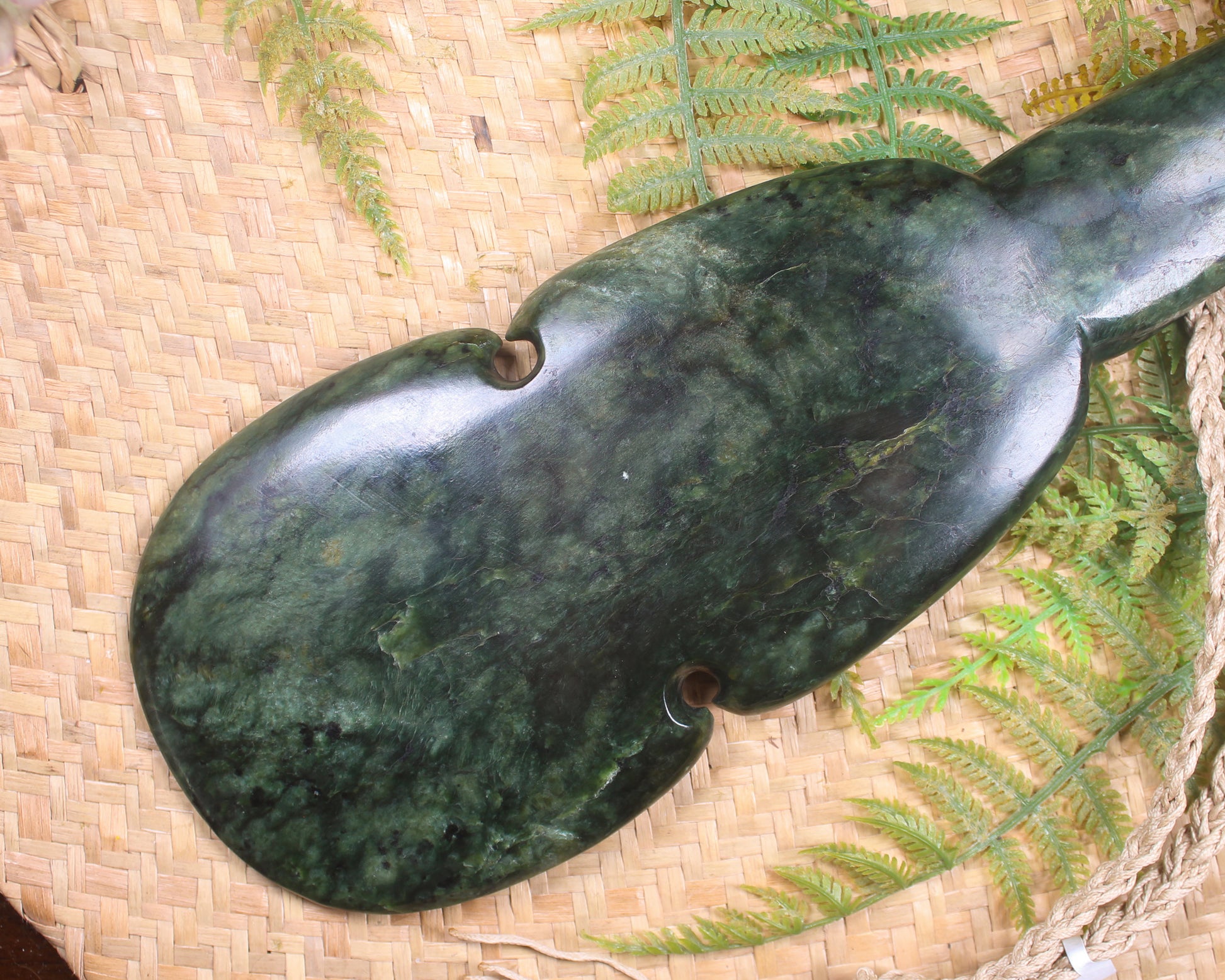 Kotiate carved from Kawakawa Pounamu - NZ Greenstone