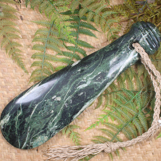 Mere carved from Serpentine Pounamu - NZ Greenstone