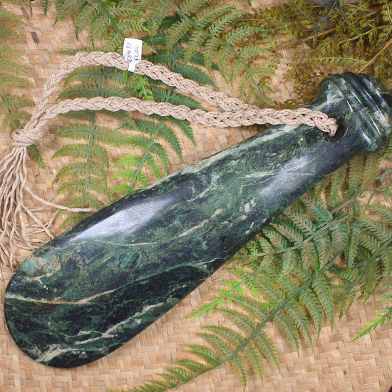 Mere carved from Serpentine Pounamu - NZ Greenstone