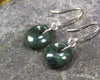 Porowhita Earrings carved from Kawakawa Pounamu - NZ Greenstone