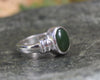 Sterling Silver Kawakawa Pounamu Ring - NZ Greenstone