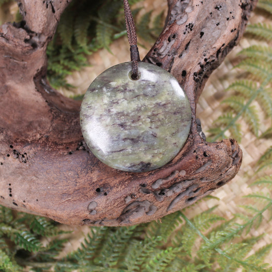 Porowhita or Pi Stone carved from Hapopo Pounamu - NZ Greenstone