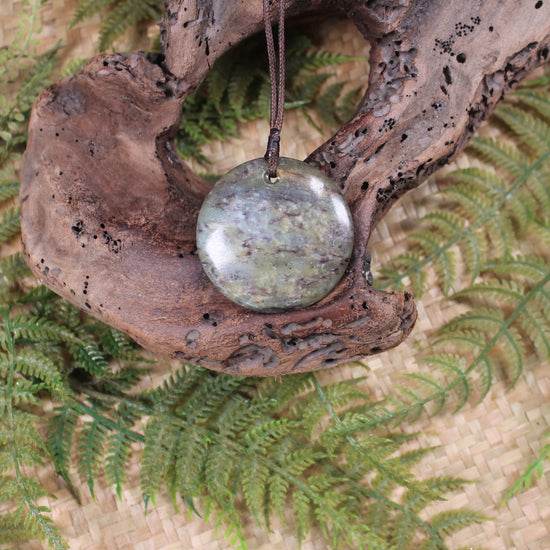 Porowhita or Pi Stone carved from Hapopo Pounamu - NZ Greenstone