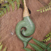 Whale Tail carved from Kawakawa Pounamu - NZ Greenstone
