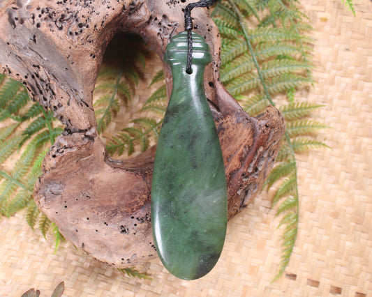 Mere or Patu carved from Hapopo Pounamu - NZ Greenstone