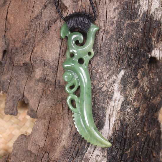 Manaia carved from Kawakawa Pounamu - NZ Greenstone