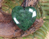 Heart carved from Kawakawa Pounamu - NZ Greenstone