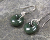 Porowhita Earrings carved from Kawakawa Pounamu - NZ Greenstone