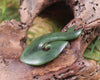 Hei Matau or Fish Hook carved from Hapopo Pounamu - NZ Greenstone
