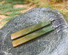 Roimata or Teardrop earrings carved from Flower Jade Pounamu - NZ Greenstone
