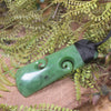 Hapopo Pounamu Toki with Koru - NZ Greenstone