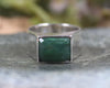 Sterling Silver Kawakawa Pounamu Ring - NZ Greenstone