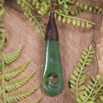 Roimata with Koru Pounamu Pendant - NZ Greenstone