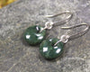Porowhita Earrings carved from Kawakawa Pounamu - NZ Greenstone