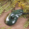 Manaia carved from Flower Jade Pounamu - NZ Greenstone