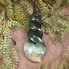 Twist carved from Kawakawa Pounamu - NZ Greenstone