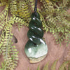 Twist carved from Kawakawa Pounamu - NZ Greenstone