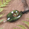Hei Matau or Fish Hook carved from Douglas Creek Pounamu - NZ Greenstone