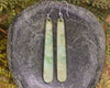 Roimata or Teardrop earrings carved from Flower Jade Pounamu - NZ Greenstone
