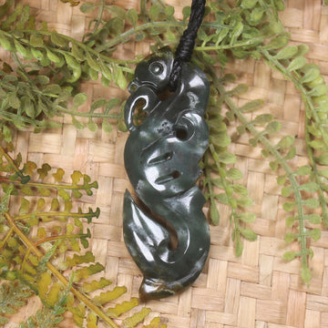 Manaia pendant carved from Rimu Pounamu - NZ Greenstone