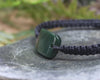 Adjustable cord bracelet with Kawakawa Pounamu