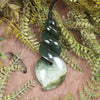 Twist carved from Kawakawa Pounamu - NZ Greenstone