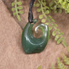 Tangiwai Pounamu Hei Matau pendant  - NZ Greenstone