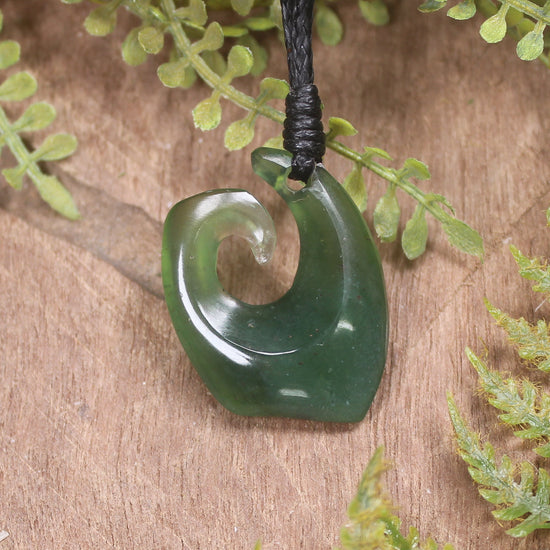 Tangiwai Pounamu Hei Matau pendant  - NZ Greenstone
