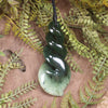 Twist carved from Kawakawa Pounamu - NZ Greenstone