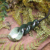 Twist carved from Kawakawa Pounamu - NZ Greenstone