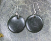 Porowhita Earrings carved from Kawakawa Pounamu - NZ Greenstone