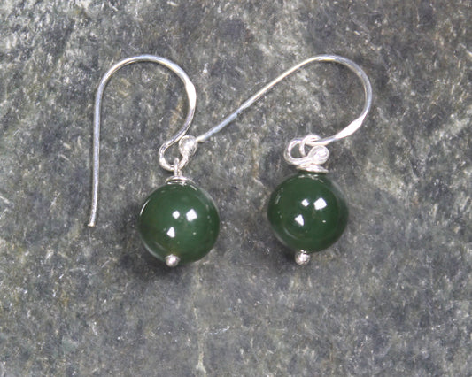 greenstone bead earrings