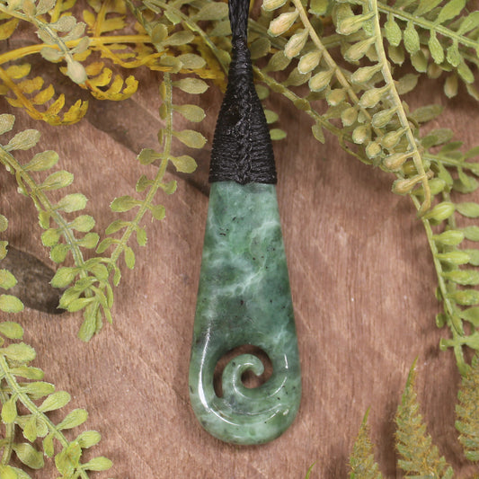 Roimata with Koru Pounamu Pendant - NZ Greenstone