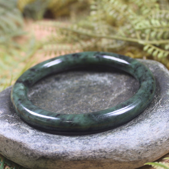 Bangle carved from Rimu Pounamu - NZ Greenstone