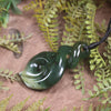 Koru Twist carved from Kawakawa Pounamu - NZ Greenstone