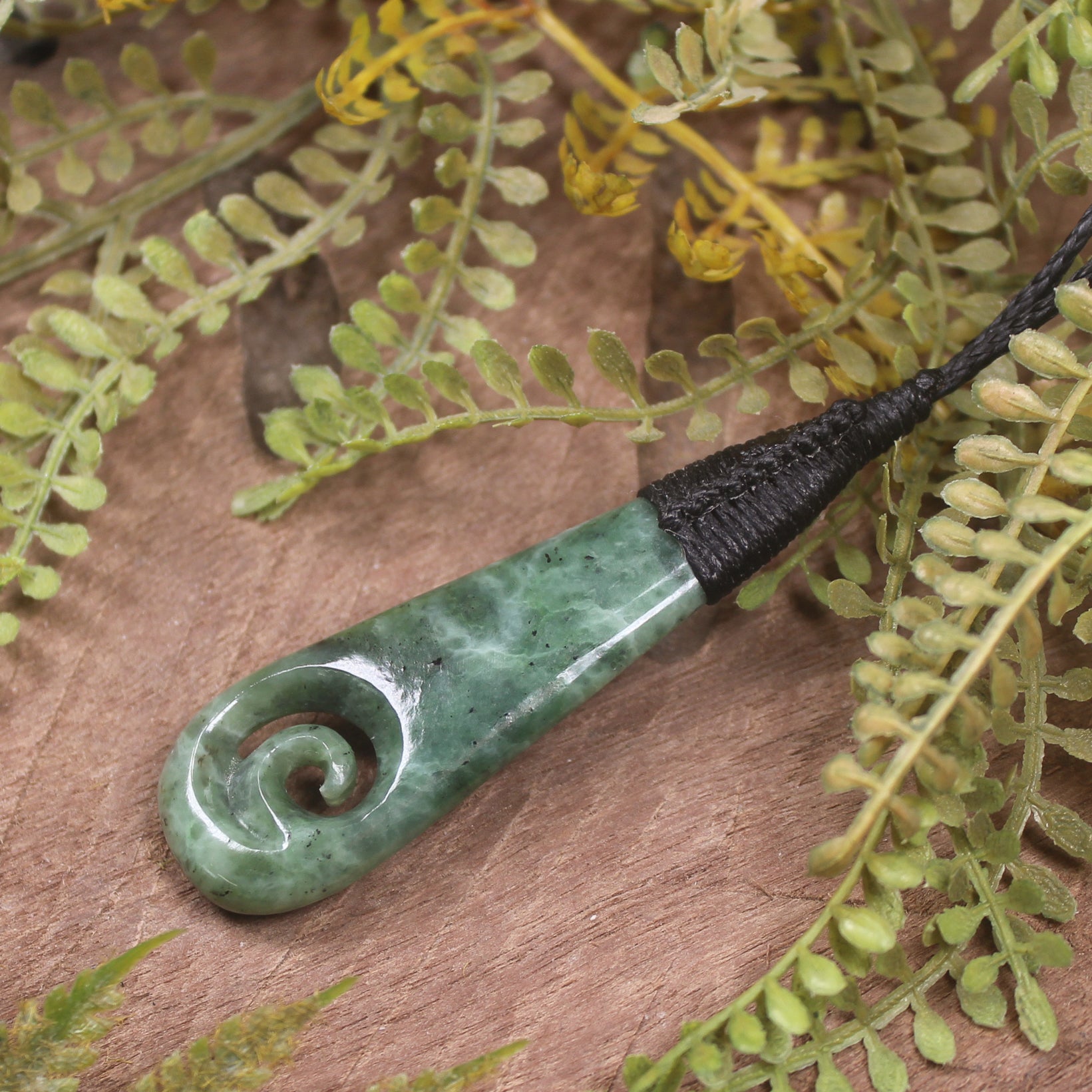 Roimata with Koru Pounamu Pendant - NZ Greenstone