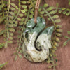 Manaia carved from Flower Jade Pounamu - NZ Greenstone