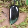 Tooth pendant carved from Kawakawa Pounamu - NZ Greenstone