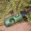 Hapopo Pounamu Toki with Koru - NZ Greenstone