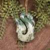 Manaia carved from Flower Jade Pounamu - NZ Greenstone