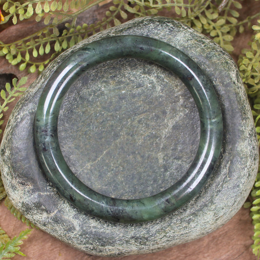 Bangle carved from Rimu Pounamu - NZ Greenstone