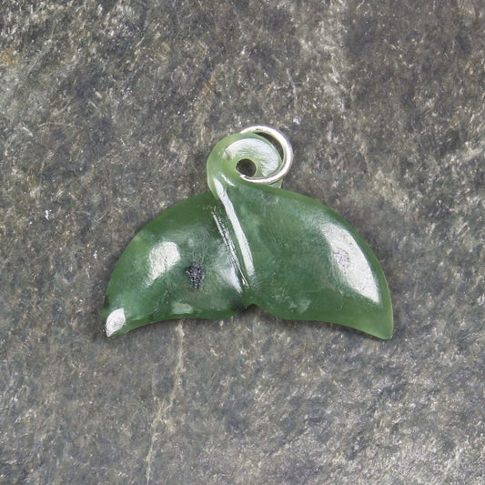 Hapopo Pounamu pendant set in Sterling Silver - NZ Greenstone