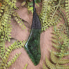 Freeform Kawakawa Pounamu pendant - NZ Greenstone