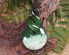 Twist carved from Rimu Pounamu - NZ Greenstone