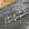NZ Greenstone Linked Drop Earrings (BM458) Hapopo Pounamu