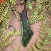 Freeform Kawakawa Pounamu pendant - NZ Greenstone